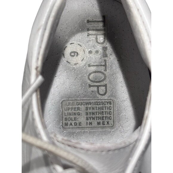 Tip Top Infant Lace Up Dress Shoe Caleb White Shoes Size 6 - Picture 4 of 6